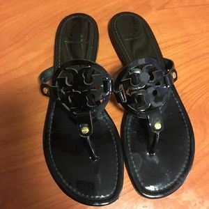 Tory Burch Miller Black Patent Leather  Size 10