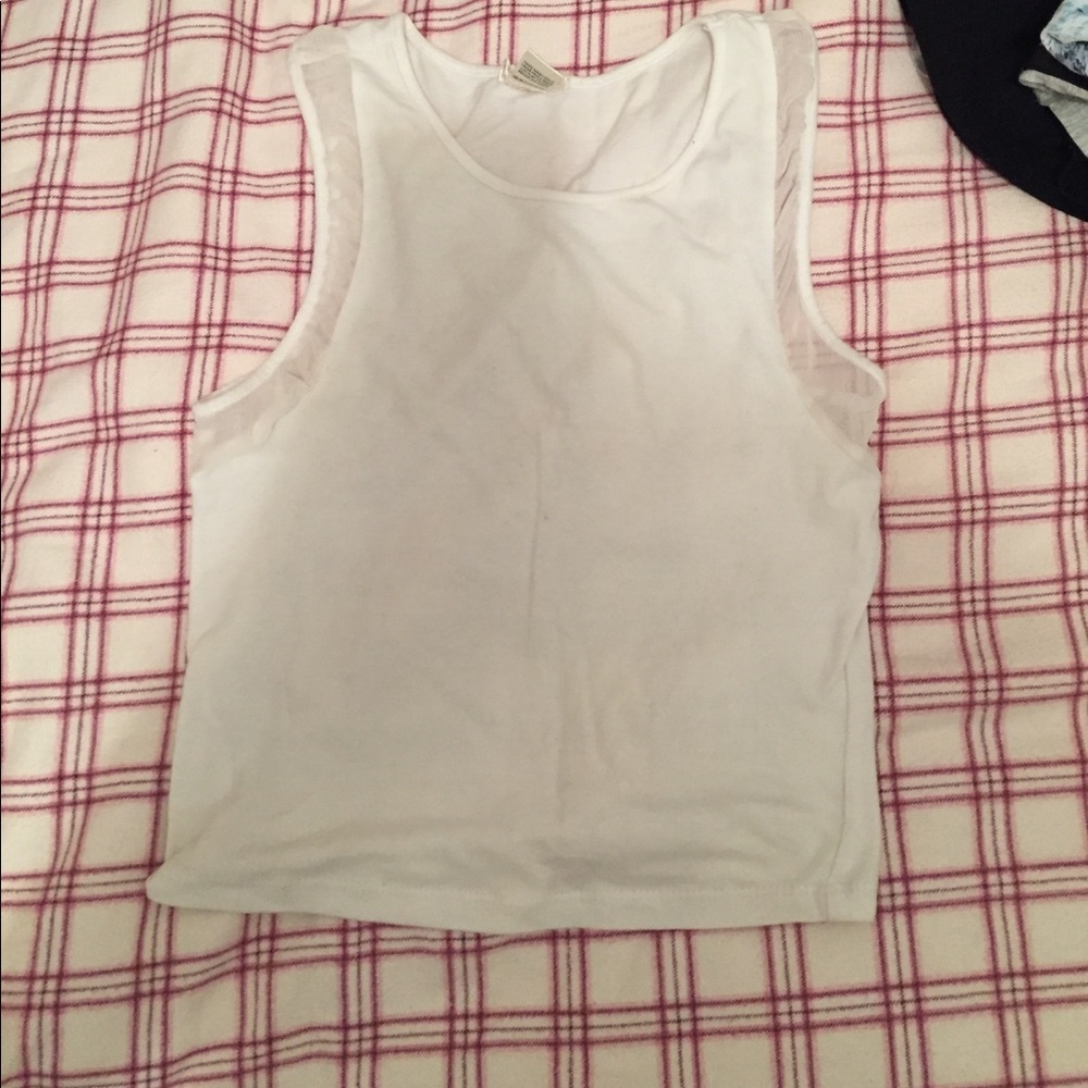 White right crop top