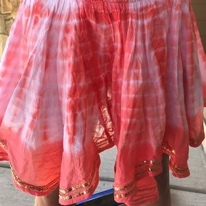 ORANGE TIE DYE SKORT JUSTICE