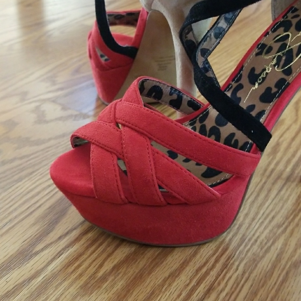Jessica Simpson Runaway tri color heels - Picture 3 of 3