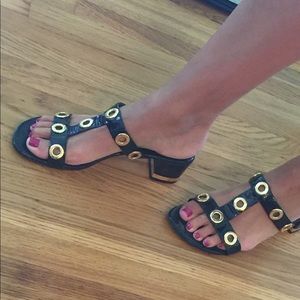 Tory burch navy blue heels