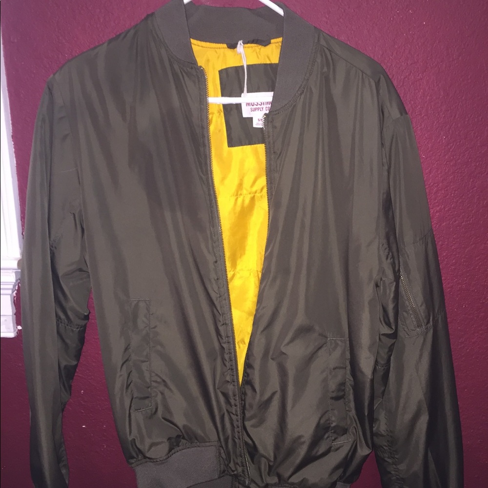 Green bomber jacket
