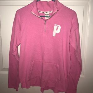 PINK half zip sweatshirt