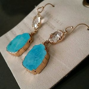 ANTHRO Sliced Double Drop Turquoise