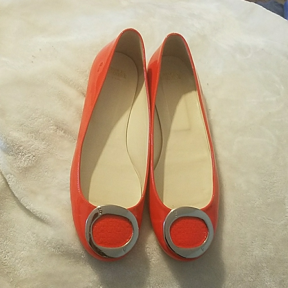 Frances Valentine Orange Ballet Flats