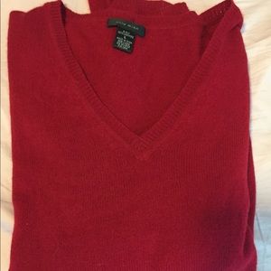 Red cashmere sweater