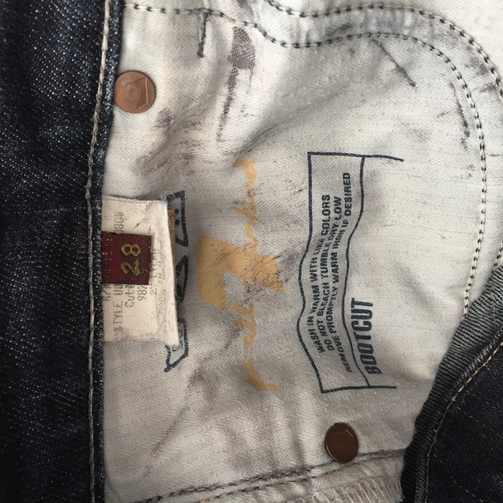 HP!! 7 For All Mankind Jeans. Dark blue wash. - Picture 4 of 6