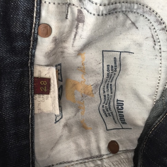 HP!! 7 For All Mankind Jeans. Dark blue wash. - Picture 4 of 6