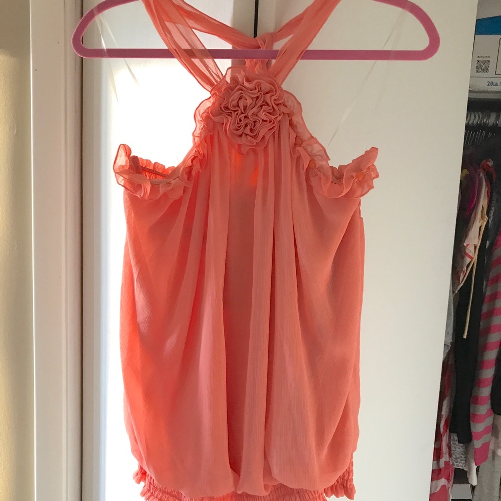 NEW Charlotte Russe chiffon style halter top
