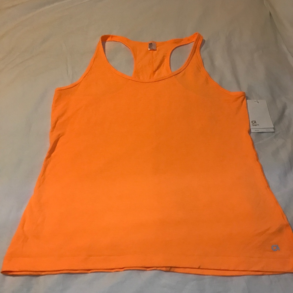 Bright orange GapFit tank