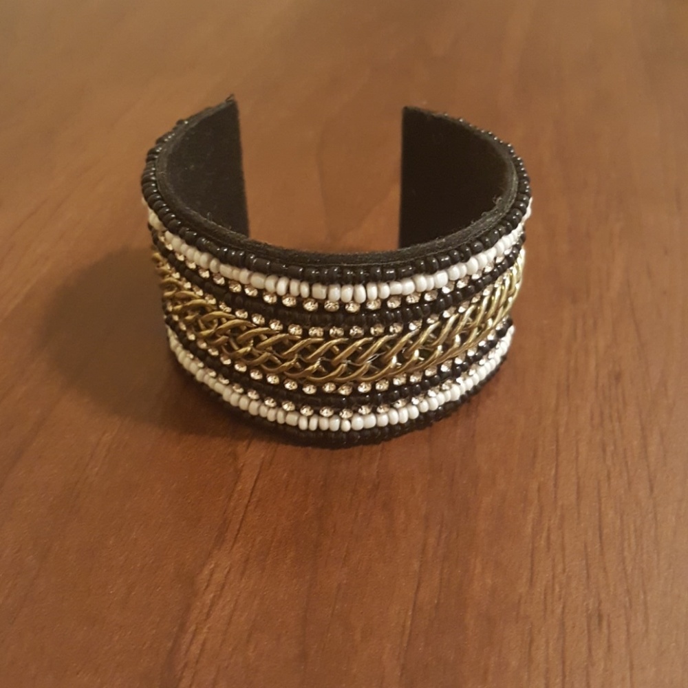 Black & Gold Cuff Bracelet