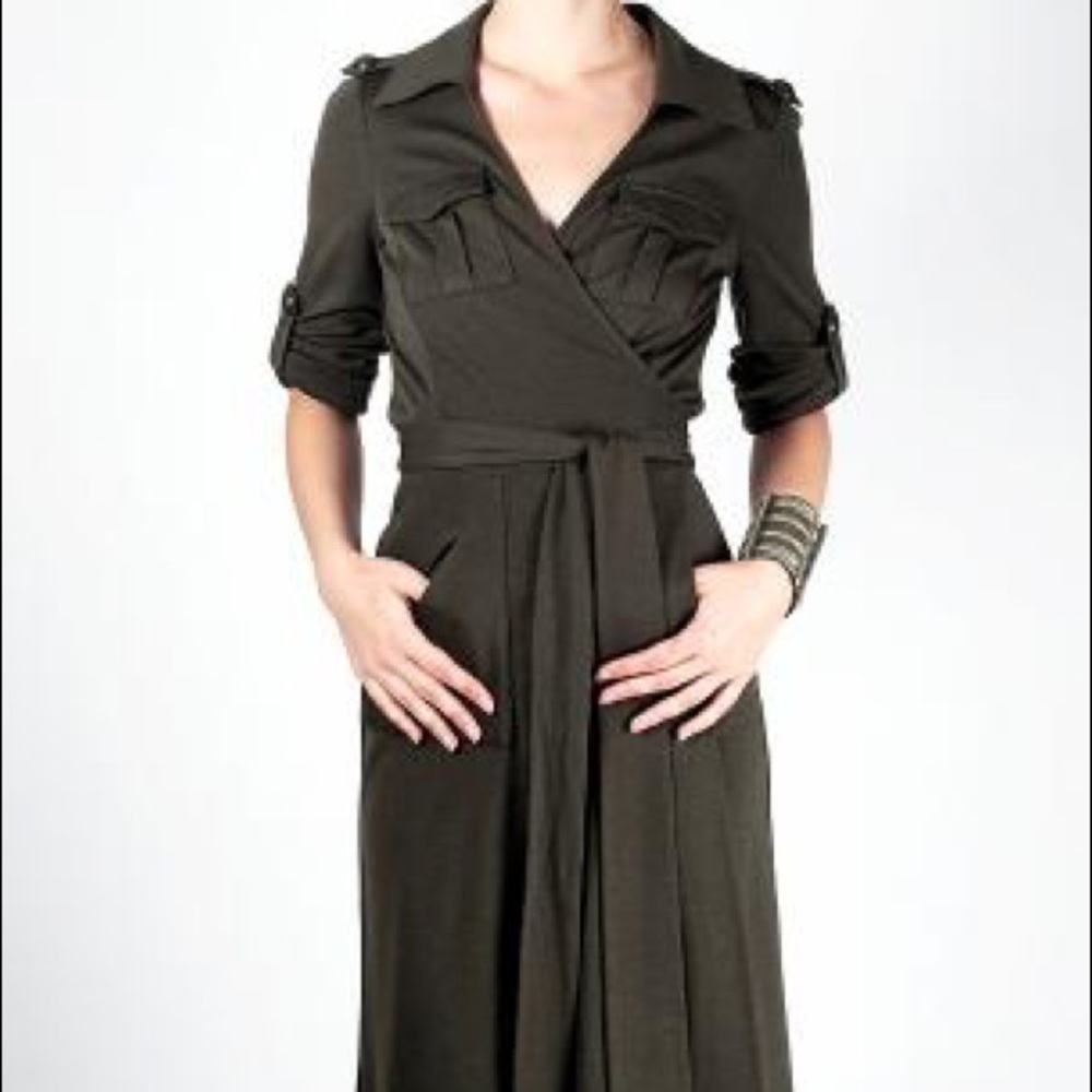DVF Military Wrap Dress