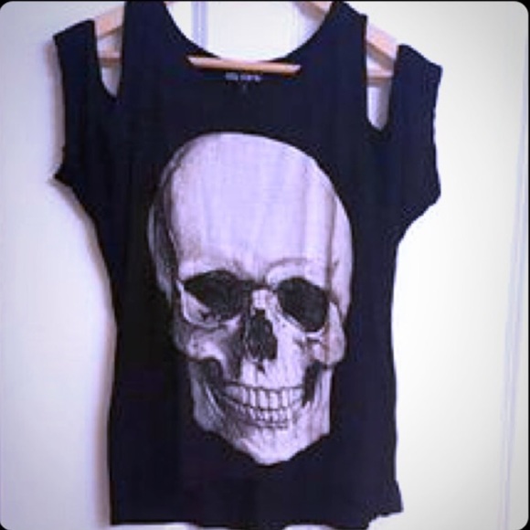 💀 Hot Topic Skull Shoulder Cut out - Picture 1 of 2