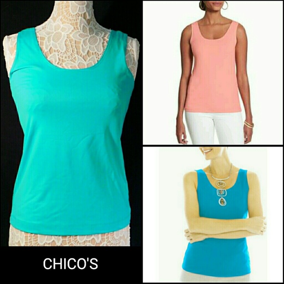 💕NWT💕CHICO'S SUNRISE ORANGE MICROFIBER TOPS - Picture 3 of 5