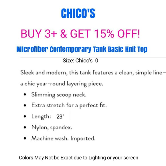 💕NWT💕CHICO'S SUNRISE ORANGE MICROFIBER TOPS - Picture 4 of 5