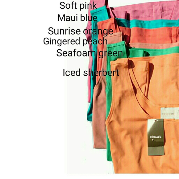 💕NWT💕CHICO'S SUNRISE ORANGE MICROFIBER TOPS - Picture 5 of 5