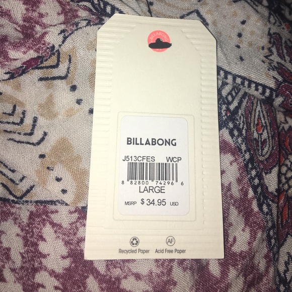 🆕Billabong Festival Moon Top Womens White - Picture 5 of 5