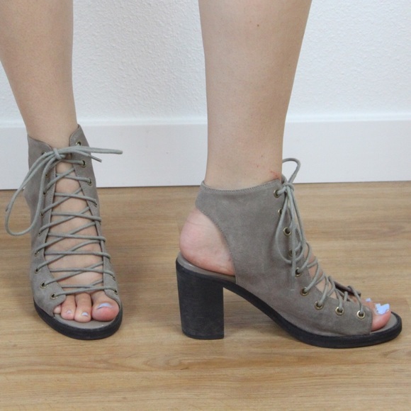 Jeffrey Campbell for Free People Lace Up Heels - Picture 1 of 4