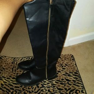 Black Knee High Boots