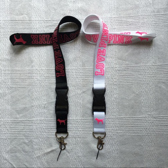PINK Victoria's Secret Accessories - 2 LOVE PINK LANYARD!!NEW!!