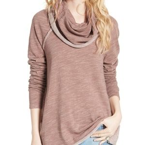 Free People Slub Raglan cowl pullover