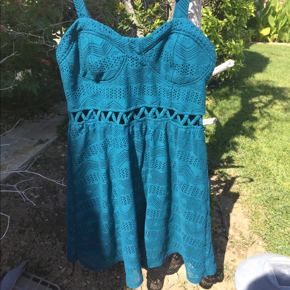 Teal/blue cut out dress 👗