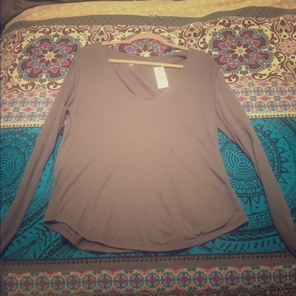 Purple Me to We shirt with Sheer sleeves