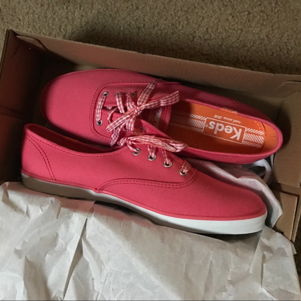 Coral Keds with Ribbon laces