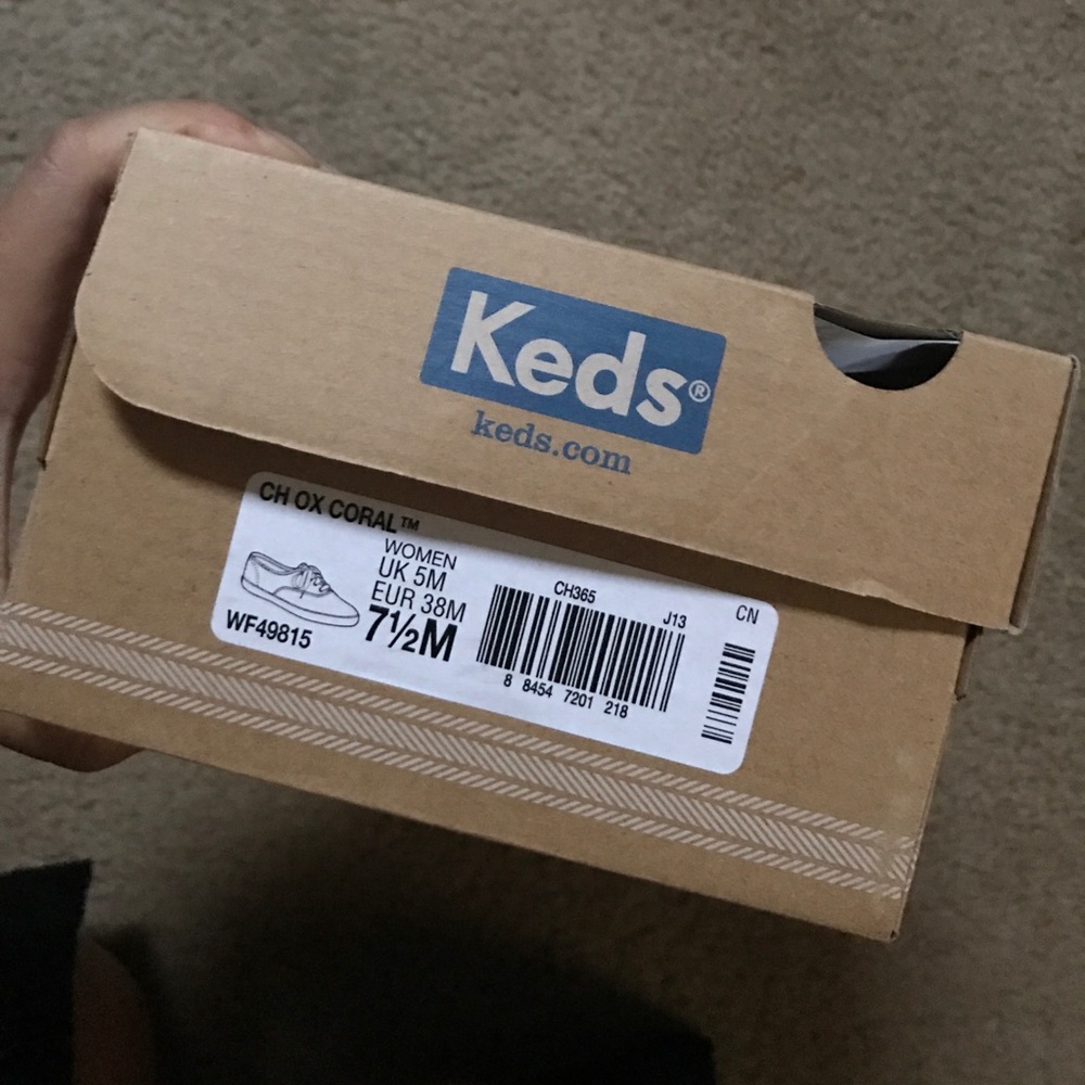 Coral Keds with Ribbon laces - Picture 3 of 3