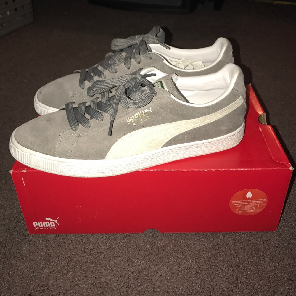 Grey Puma Suedes