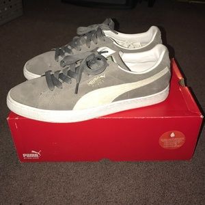 Grey Puma Suedes