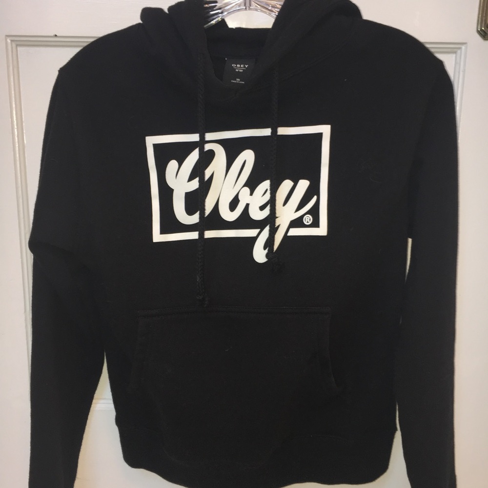 BLACK OBEY HOODIE