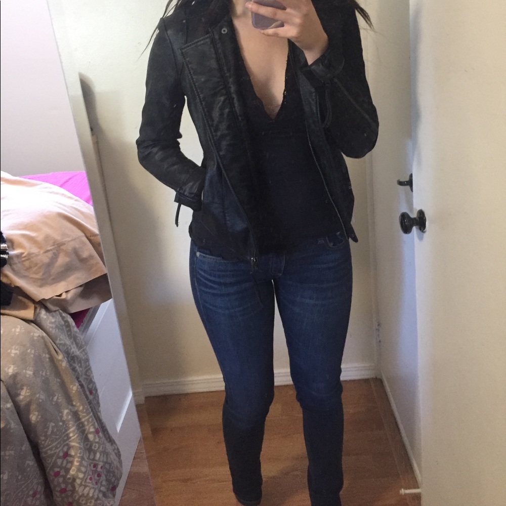 Free people vegan leather jacket