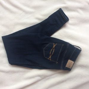 abercrombie & fitch dark wash jeggings