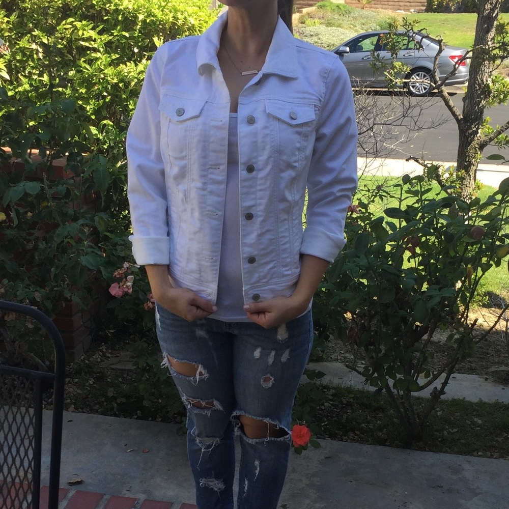 Denim Jacket, white - Old Navy