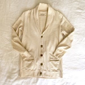 J. Crew Rumpled French Terry Long Cardigan