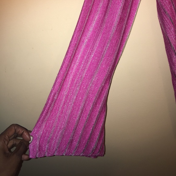 NWOT pink shimmer sweater light weight. - Picture 3 of 4