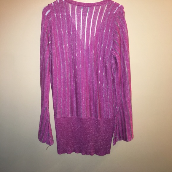 NWOT pink shimmer sweater light weight. - Picture 2 of 4