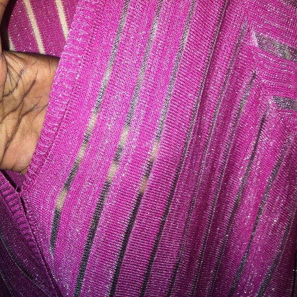 NWOT pink shimmer sweater light weight. - Picture 4 of 4
