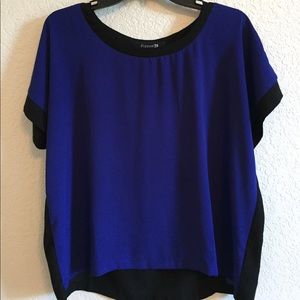 Royal blue and black top from forever 21