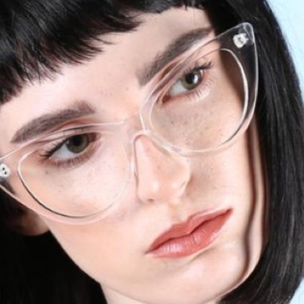 Women's cat eye glasses w/o prescription lenses