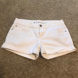 White Denim Shorts