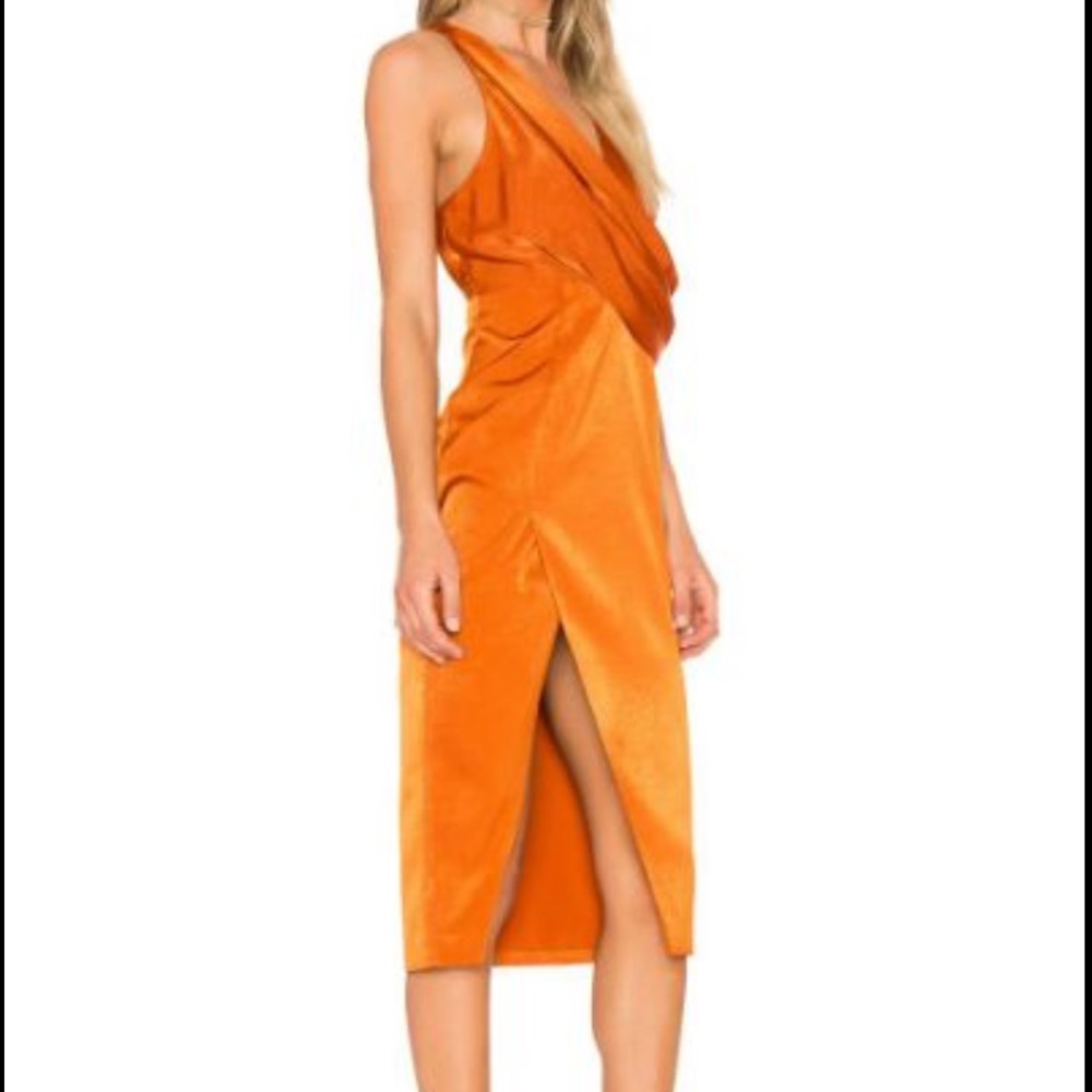 Stylestalker Orange Midi Dress