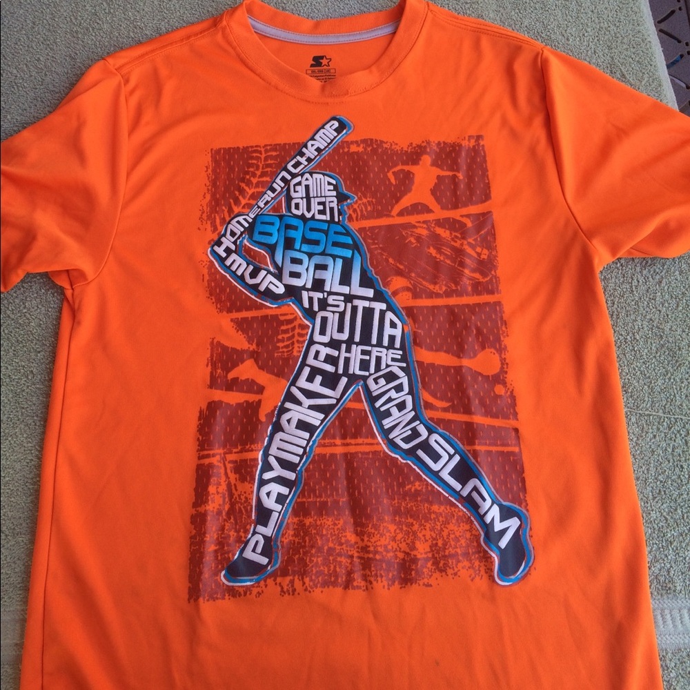 Starter Orange Baseball Athletic shirt