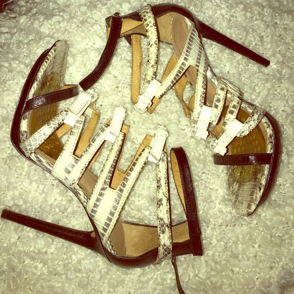 LAMB by Gwen Stefani snakeskin heels