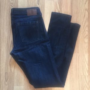 Dark wash skinny jeans