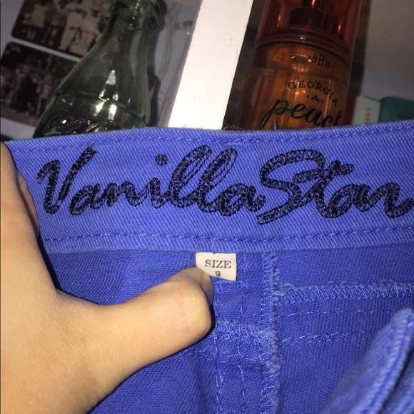 Blue Ripped Capris - Picture 3 of 3