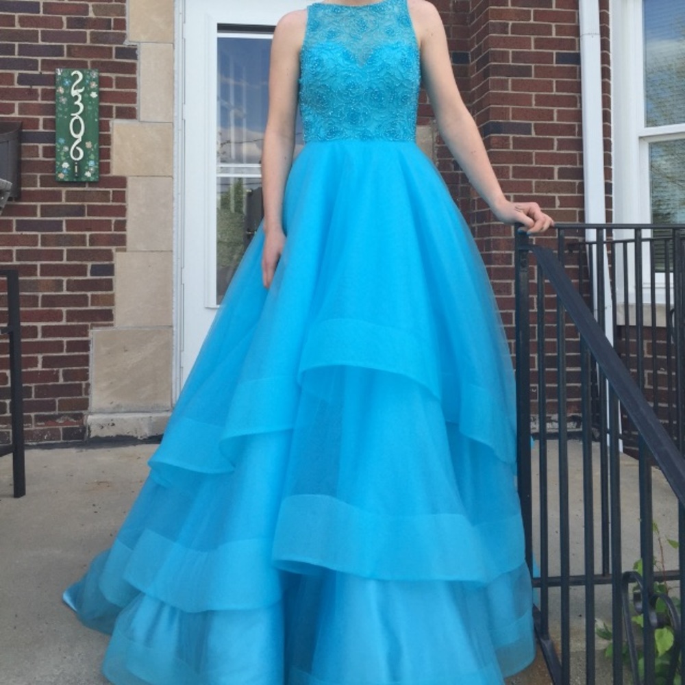 Blue prom dress