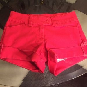 Red shorts