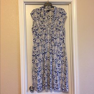 Banana Republic blue patterned dress